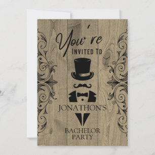 Bachelor Party Vintage Tuxedo Invitation