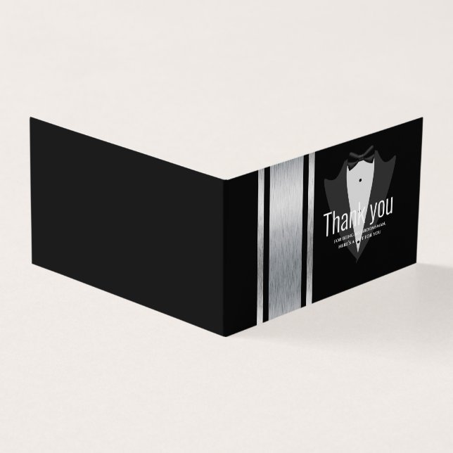 Bachelor tuxedo argent, blanc et noir (Outside)