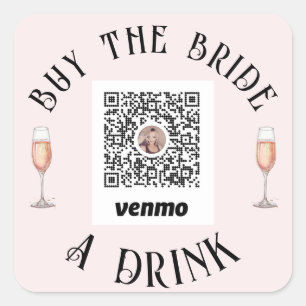 Bachelorette Acheter La Mariée Un Verre Sticker QR