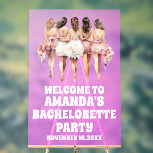 Bachelorette acrylique violet congelé Affiche de b