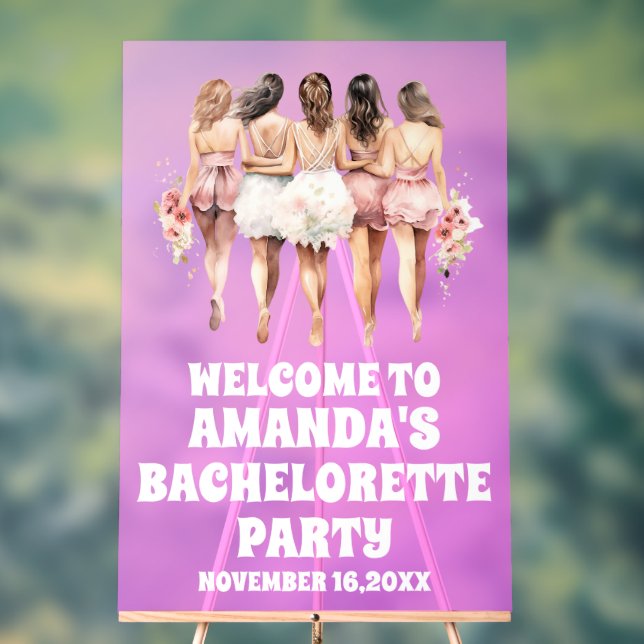 Bachelorette acrylique violet congelé Affiche de b (Neutre)