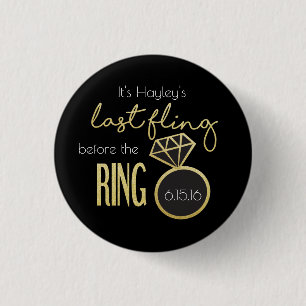 Bachelorette Badge avec avec Parties scintillant O
