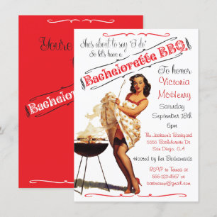 Bachelorette BBQ Barbecue invitation