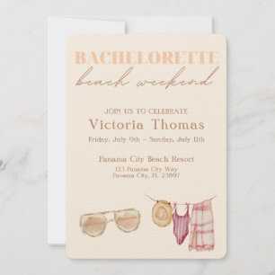 Bachelorette Beach Week-end Invitation