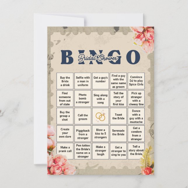 Bachelorette Bingo Cartes de jeu (Devant)