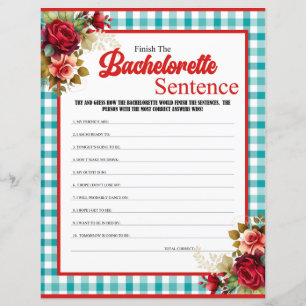 Bachelorette Bleue Classique Terminer le jeu de la