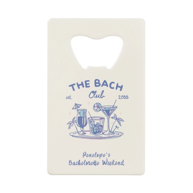 Bachelorette Bleue Personnalisé Favoris Bouteille  (Devant)