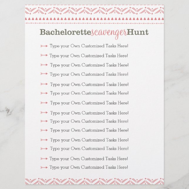 Bachelorette chasse chasse chasse jeu Tribal rose (Devant)