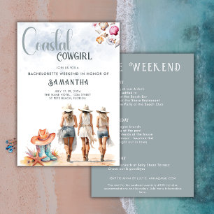 Bachelorette Coastal Cowgirl Invitation Itinéraire