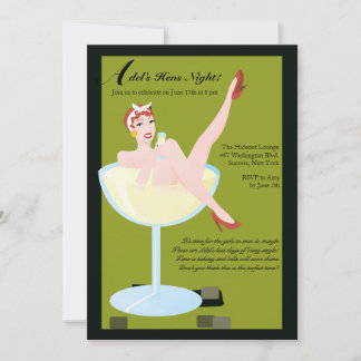 Bachelorette de nuit des poules Invitation