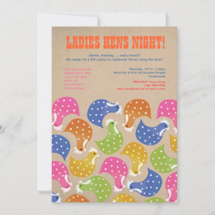 Bachelorette de nuit des poules Invitation de mari