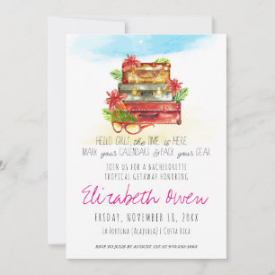 Bachelorette Destination Voyage Fête Invitation
