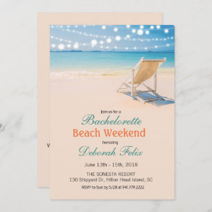 Bachelorette Getaway Beach Invitation