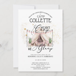 Bachelorette Glamping Party Week-end Invitation