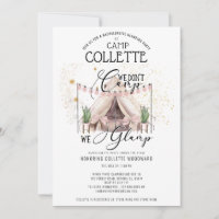 Bachelorette Glamping Party Week-end Invitation