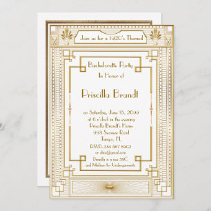 Bachelorette, invitation à la fête, grand Gatsby, 