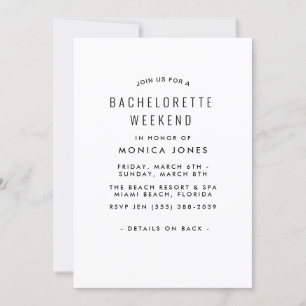 Bachelorette Invitation du week-end