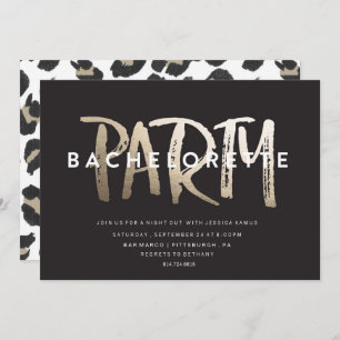 BACHELORETTE INVITATION PARTI // GOLD FOIL