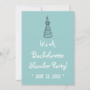 Bachelorette Invitation sur mesure (bleu)