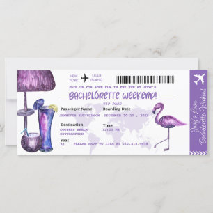 Bachelorette Invitations de parties tropicales