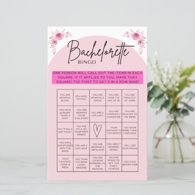 Bachelorette Jeu de Bingo (Debout devant)