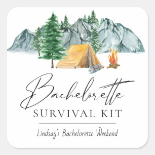 Bachelorette Kit de survie Sticker rectangulaire