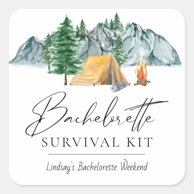Bachelorette Kit de survie Sticker rectangulaire (Devant)