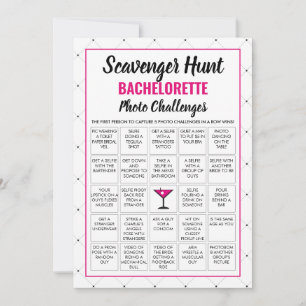 Bachelorette moderne Photo Scavenger Chasse Carte