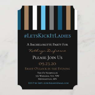 #Bachelorette ou Bachelor Party Invitation tendanc