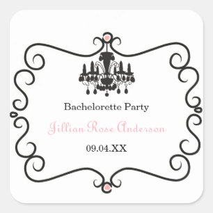 Bachelorette Parisienne à thème - Sticker Carré