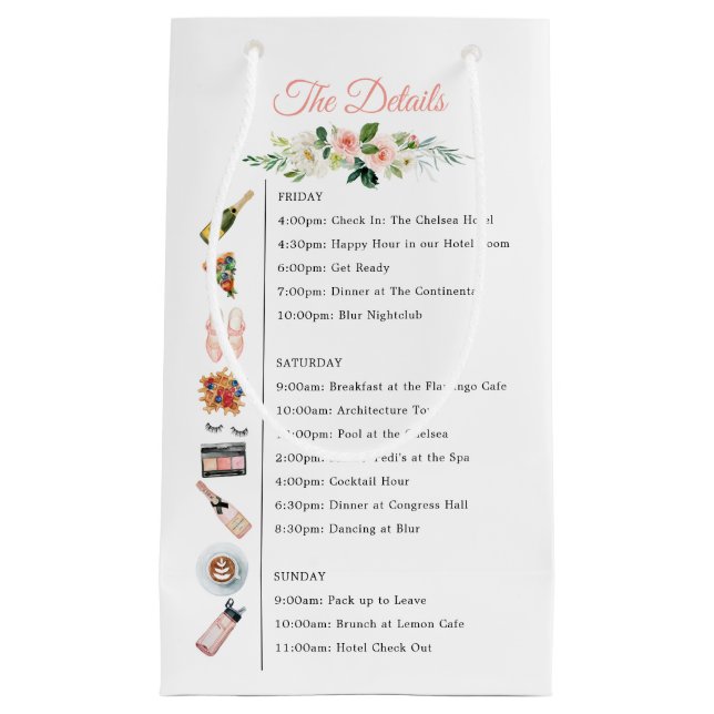 Bachelorette Parti Itinéraire Favoriser Sac (Devant)