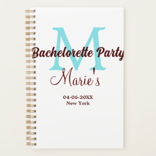 bachelorette parti monogramme ajouter nom date pla