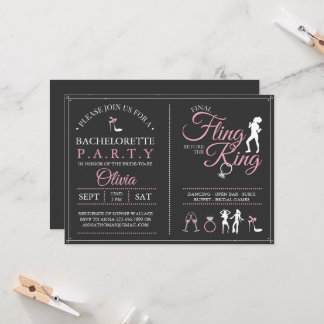 Bachelorette Party Dernière Fling Invitation