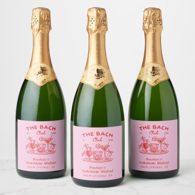 Bachelorette Party Étiquette Champagne personnalis (Bouteilles)