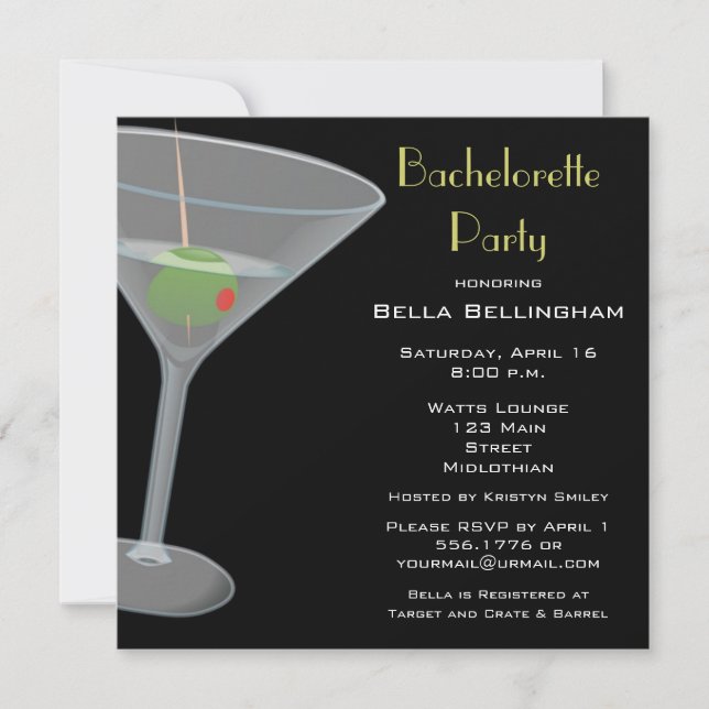 Bachelorette Party Invitation (Devant)