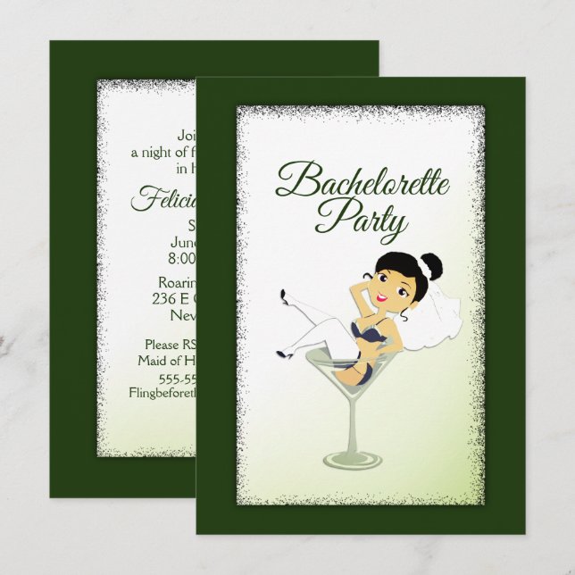 Bachelorette Party Invitation (Devant / Derrière)