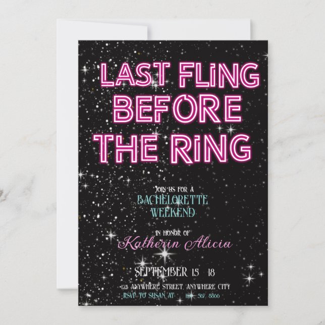 Bachelorette Party Invitation (Devant)