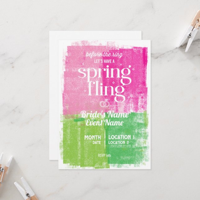 Bachelorette Party Invitation de style Nashville (Devant/Arrière en situation)