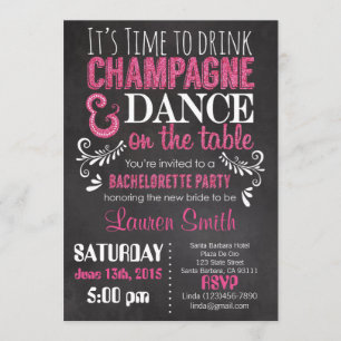 Bachelorette Party Invitation Parties scintillant 