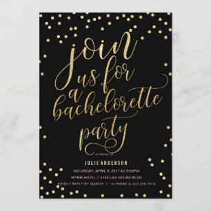 BACHELORETTE Party ITINERARY // Invitation NOIRE