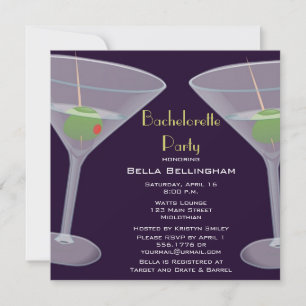 Bachelorette Party Martini Invitation