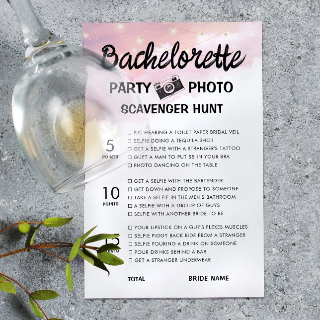 Bachelorette Photo Scavenger Chasse Jeu (Bachelorette photo scavenger Game)