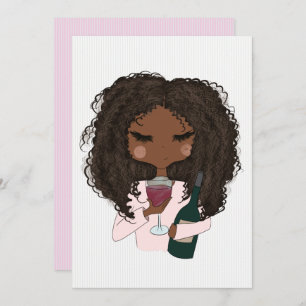 Bachelorette Red Wine Invitation