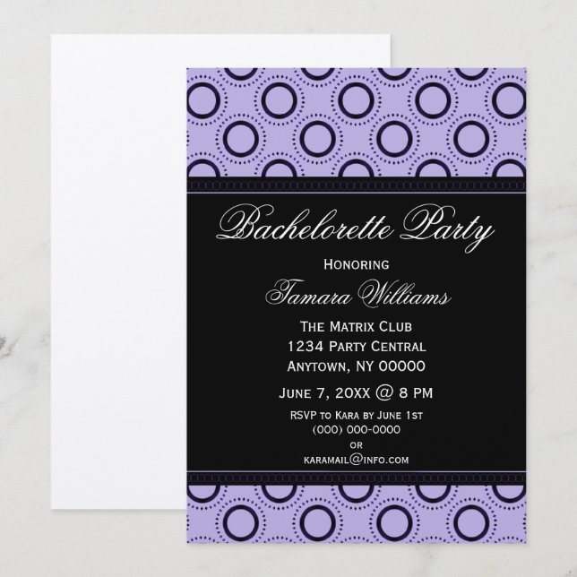 Bachelorette Refinement classique Invitation (Devant / Derrière)