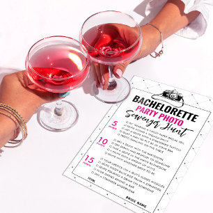 Bachelorette rose Photo Scavenger Chasse Carte de