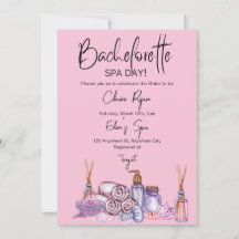 Bachelorette Spa Day Invitation