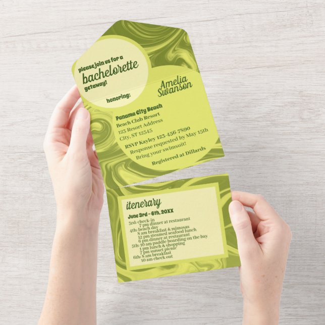 Bachelorette super tout en une invitation (Déchirure)