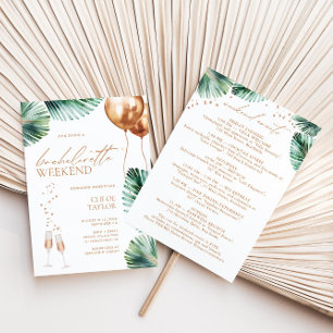 Bachelorette Tropicale Moderne Invitation Week-end
