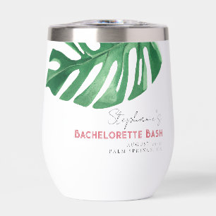 Bachelorette vert et rose Tropical Monstera