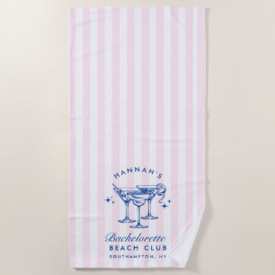 Bachelorette Vert & Jaune Moderne Plage Serviette